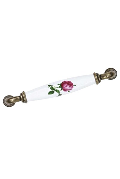 YAKUT AKSESUAR (12.8cm)-Porcelain Cover Handle Drawer Handle Cabinet Kulb Bathroom Handle-Ruby 128Mm-Elf301