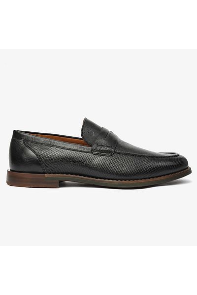 Greyder 64500 Men's Black Genuine Leather Shoes