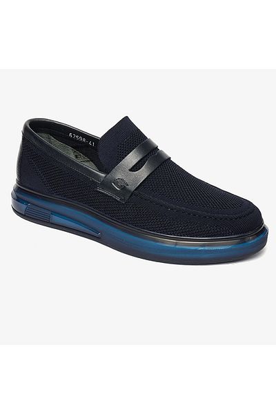 Greyder 62598 Men's Navy Blue Genuine Leather Casual Shoes