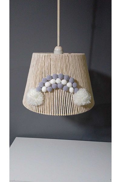 poplinhome Children's Room Chandelier Baby Room Chandelier Macrome Rope Chandelier