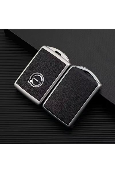 YıldızTuning Husă pentru chei compatibilă S90 - Aspect piele neagră argintie