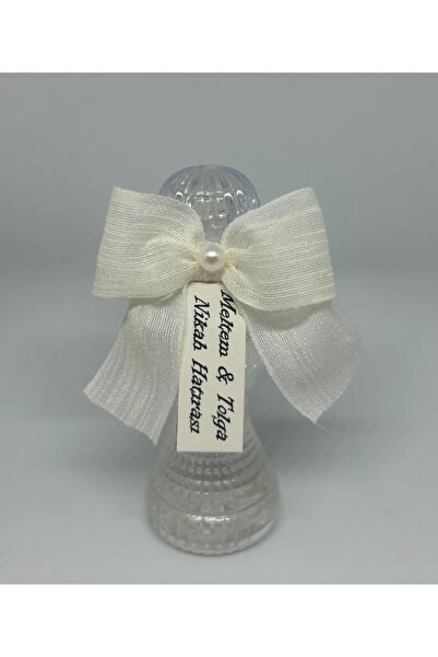 hediyeliktasarimlar Mika Şişe Keten Kurdeleli 50cc Limon Kolonyası - Bebek Hediyelik (30 ADET)