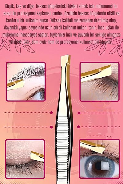 Transformacion Steel Solingen Professional Tweezers - 4 mm Wide Tip, Model 721184