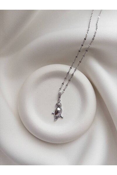 Minne Jewelry-Accessory قلادة البومة - قلادة البومة فضية اللون - قلادة من الف...