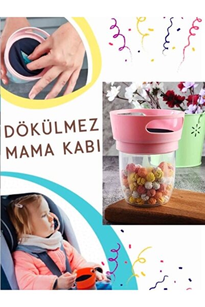 KdrElektronik Dökülmeyen Tabak Bebek Mama Tabağı Atıştırmalık Kabı