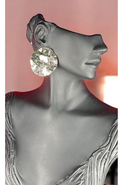TRENDTAKI Shiny Asymmetrical Round Gold Plated Külpé
