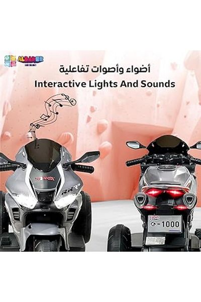 ALBADER دراجة نارية كهربائية للأطفال، يمكن ركوبها على دراجة ثلاثية العجلات، دراجة نارية للأطفال