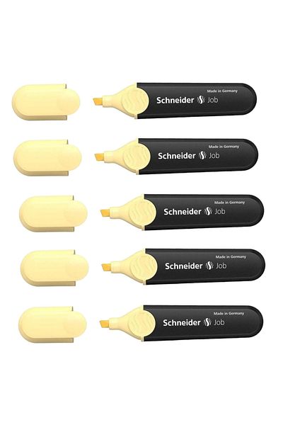 SCHNEIDER Vanilla 1525 - Pastel Highlighter 5 Pieces