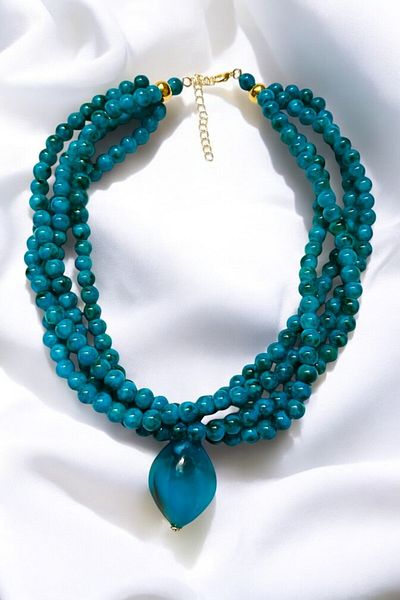 PETEK AKSESUAR MULTIPLE ALACATI BEAD ACRYLIC NECKLACE