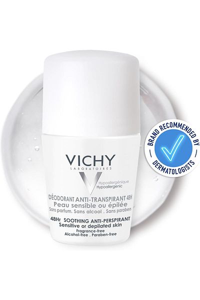 Vichy Deodorant Roll-On Sensitive, 48-Hour, 50ml