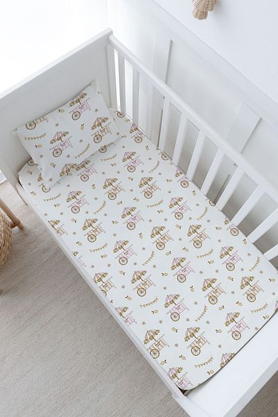 Tuğba Kuğu Baby Size Fitted Sheet Set - Iconic Series - Fresh Lemon