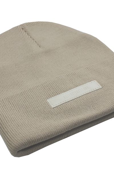 Sofist İstanbul Beige Unisex Beanie Folded Beige Ribbed Knitted Beret