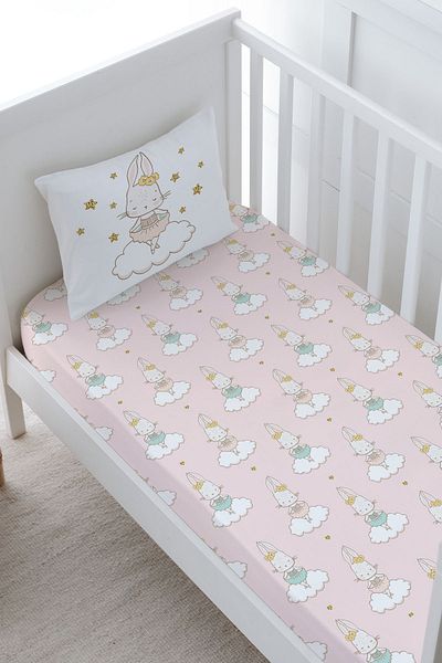 Tuğba Kuğu طقم ملاءة جاهزة من سلسلة Baby Series Ballerina Rabbit