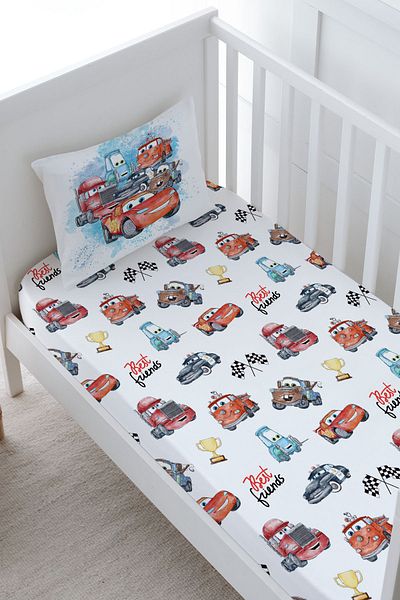 Tuğba Kuğu Mcqueen and Friends - Lightning Patterned Baby Bed Sheet Set
