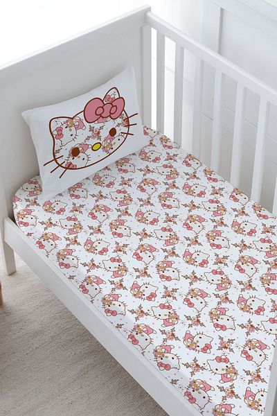 Tuğba Kuğu Baby Size Fitted Sheet Set - Cartoon Series - Hello Kitty Pattern