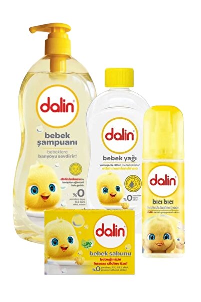 Dalin Yenidoğan Şampuan Bebek Yağı Sabun Kolonya 4 Lü Set