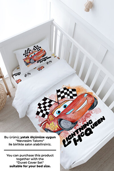 Tuğba Kuğu Набір простирадл з гумкою для немовлят - Серія мультфільмів - Блискавка Маккуїн