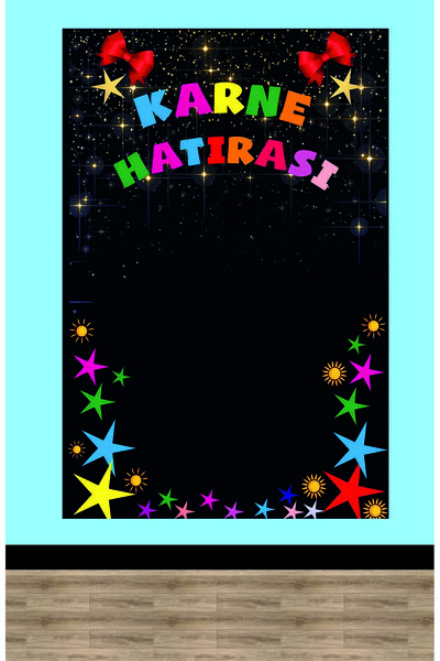 Göktuğ Hediyelik Karne Hatırası Hatıra Fotoğraf Panosu Vinil Baskı 100x150