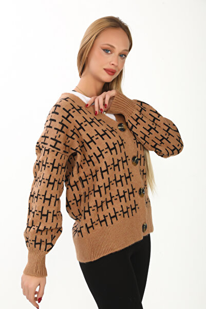 02Lady Fashion CARDIGAN OVERSIZE DIN TRICOT CU DETALII DIN TRICOT MOALE ȘI BUTOANE