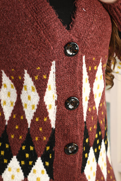 02Lady Fashion CARDIGAN OVERSIZE DIN TRICOT CU DETALII DIN TRICOT MOALE ȘI BUTOANE