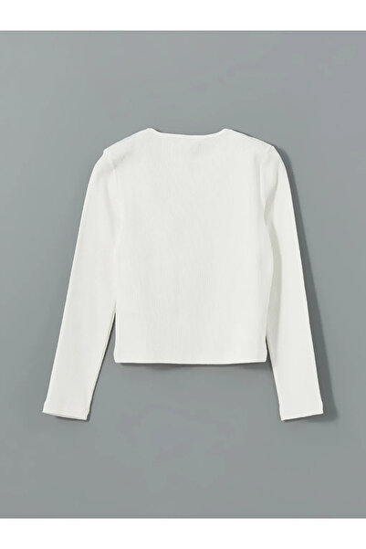 LC Waikiki Lcw Kids Ecru Crew Neck Girls T-Shirt and Shorts Skirt