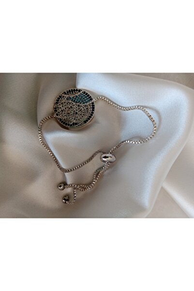 Pervin Ablacım Silver Blue Color Design Bracelet