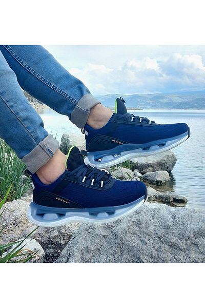DUNLOP 2240 Navy Blue Air Sole Footed Men's Sports Shoes