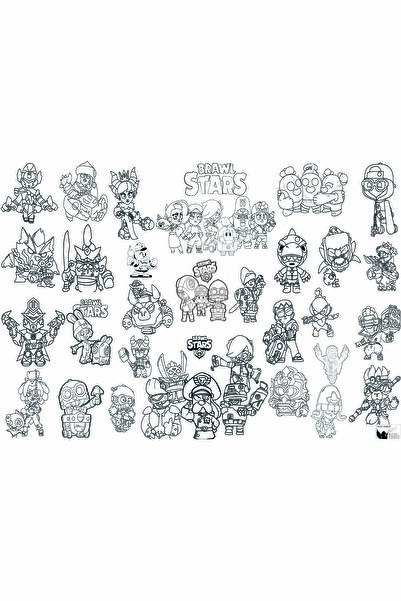 COLOR ANGLE BRAWL STARS 2  BOYAMA POSTER AFİŞİ