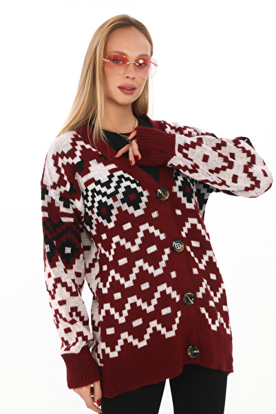 02Lady Fashion CARDIGAN OVERSIZE DIN TRICOT CU DETALII DIN TRICOT MOALE ȘI BUTOANE