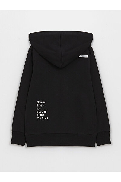 LC Waikiki Μακρυμάνικη κουκούλα για αγόρι με στάμπα