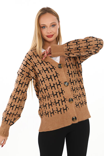 02Lady Fashion CARDIGAN OVERSIZE DIN TRICOT CU DETALII DIN TRICOT MOALE ȘI BUTOANE