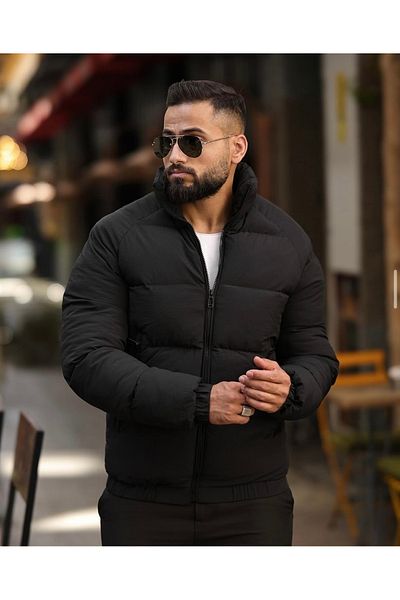 FASHION Ανδρικό Unisex Μαύρο Παλτό Αδιάβροχο & Αντιανεμικό