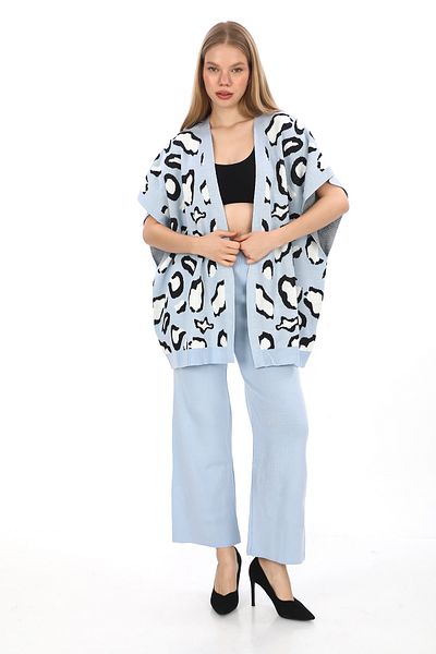02Lady Fashion Set de tricotaje cu model leopard