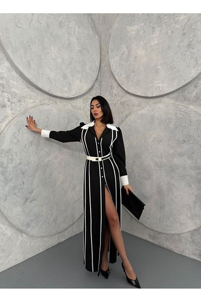 WellWay Rochie Atlas Fabric (CUREA INCLUSĂ) - neagră