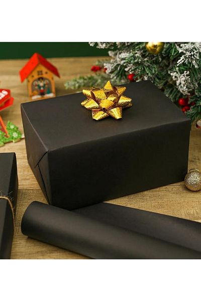 OLİ Art 10 Pcs Black Kraft Gift Package - 70X100Cm Wrapping Paper