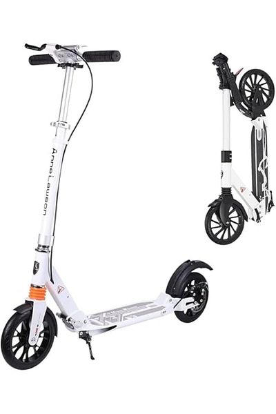 ALBADER Kick Scooter, Manual Scooter for Adults with Disc Brakes, Aluminium Scooter 5+