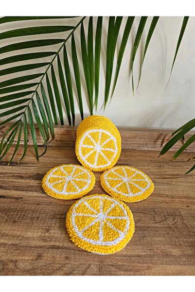 Genel Markalar Punch Bardak Altlığı 2 Adet Limon 10cm