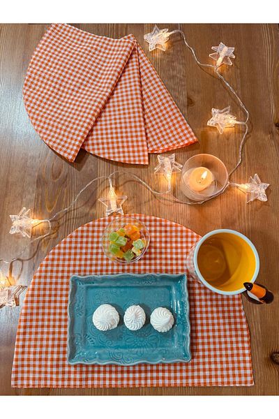 White Alamode 4-Piece Checkered Spring American Service - 40X38