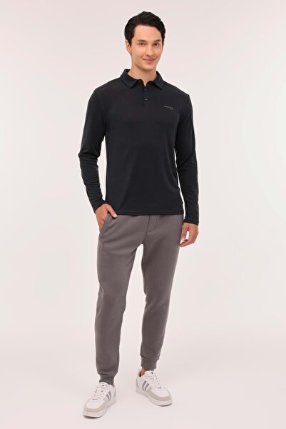 lumberjack ML ZEYN 15ITL510 4PR Μαύρο ανδρικό μακρυμάνικο μπλουζάκι