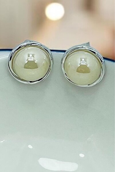 TRENDTAKI gold kaplama küpe incili yuvarlak 0004