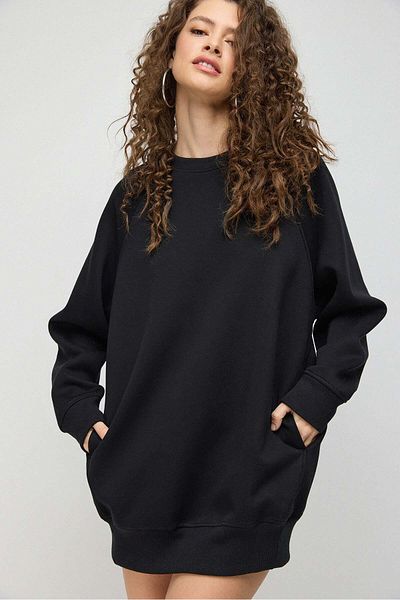 No Matter What Cotton Sweatshirt Dress