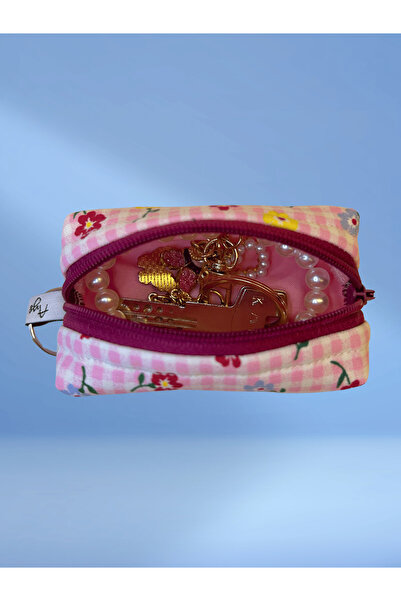 Ays Quilt Çok Amaçlı Anahtarlık Çanta Charm - Airpods Kılıfı - Mini Ruj Ve Bozuk Para Çantası