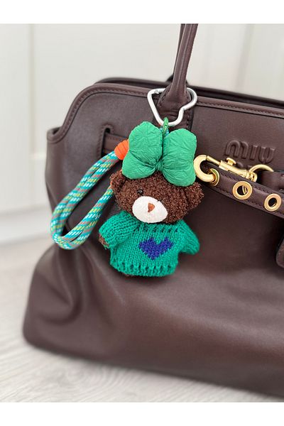 CHARMLUCKY Plush Teddy Bear Charm Bag Accessory