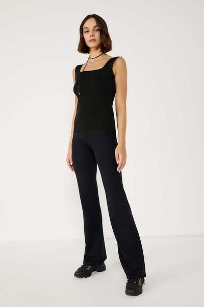 No Matter What Schlaghose aus Baumwolle mit sicherem Bund