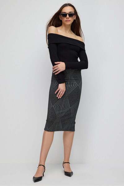 No Matter What Schulterfreie, langärmelige Bluse