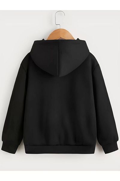 Mirage Unisex Kids Sweatshirt - Hooded, Anime Printed, Black
