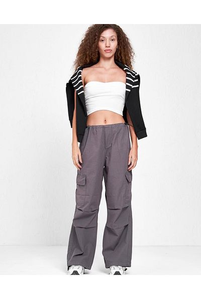 DENİKK Yudoowear, φαρδύ παντελόνι cargo από ύφασμα παραλληλισμού