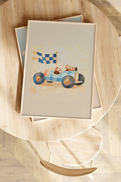 Home 3'lü Erkek Çocuk Odası Ve Bebek Odası Tablosu, Iskandinav, Bohem Oda Dekoru Çerçevesiz