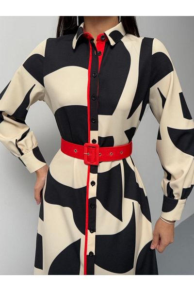WellWay Rochie Atlas Fabric (INCLUSIV CUREA)-roșu