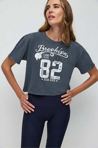 No Matter What Bedrucktes Kurzarm-Sweatshirt